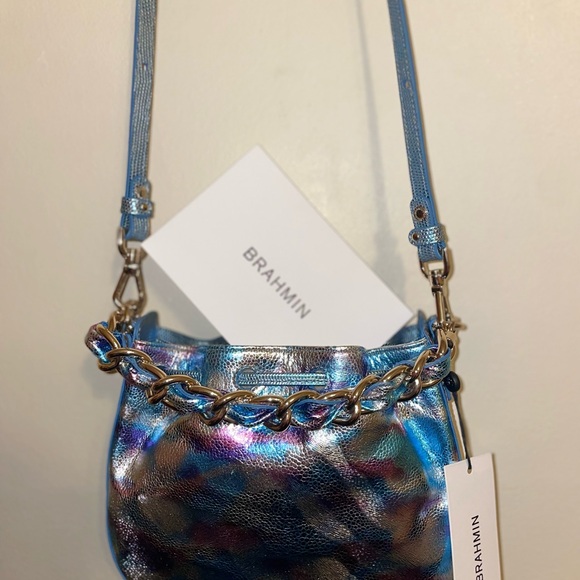 Brahmin Iridescent Blue Shoulder Bag - Picture 4 of 5